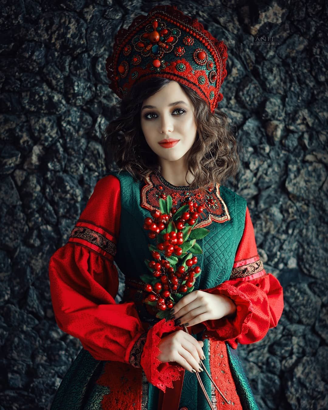 Nude girl Women in Slavic costumes in Dalian